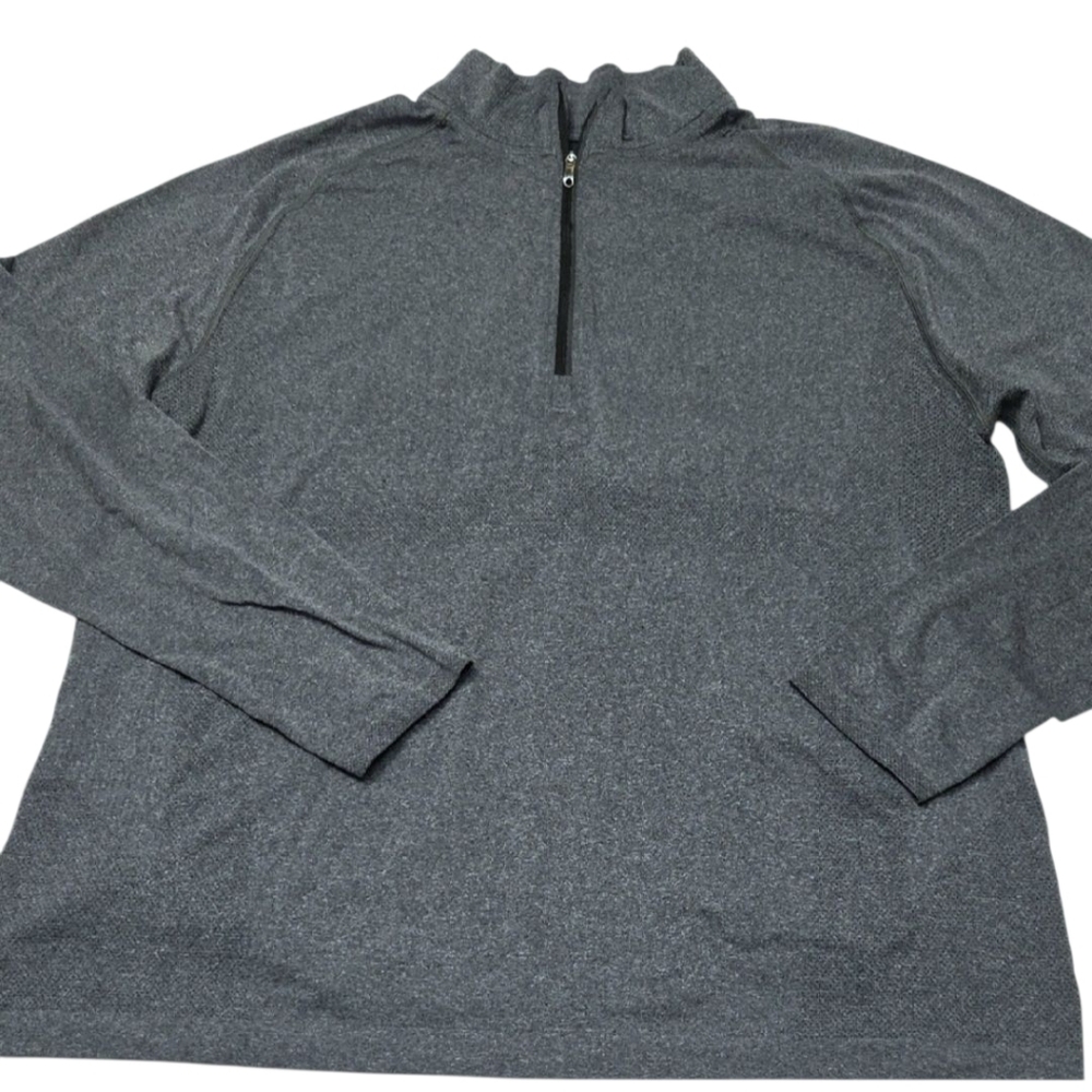 Lululemon Athletica Dark Gray 1/4 Zip Up Long Sleeves Pullover XL